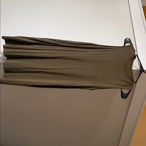 Soft olive green swing dress